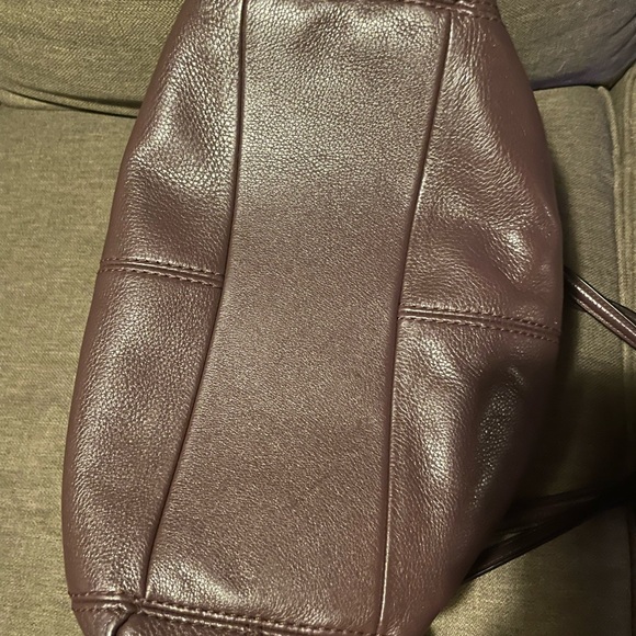 Coach pebble leather signature Lexi chain shoulder bag - oxblood - Picture 6 of 9